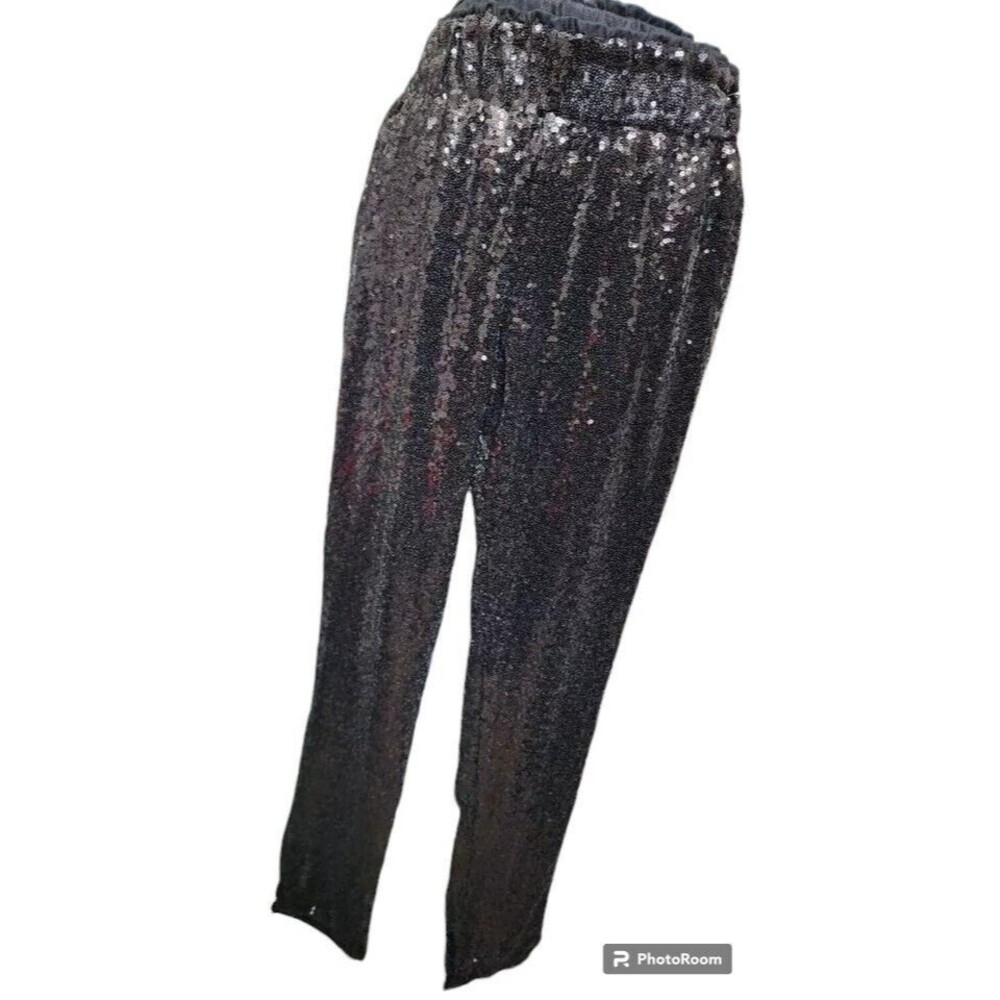Black Sequin Pants Small by Vanilla Bay NEW